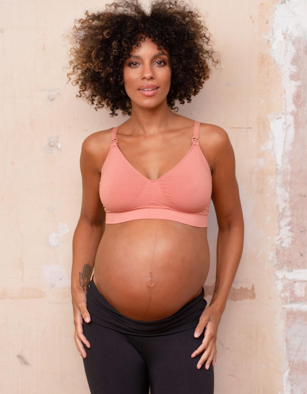 Women Seraphine Kits &amp; Sets | Twin Pack Bamboo Nursing Bras – Terracotta &amp; Black