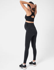 Women Seraphine Leggings &amp; Tights | Black Bump &amp; Back Support Maternity Leggings