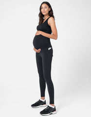 Women Seraphine Leggings &amp; Tights | Black Bump &amp; Back Support Maternity Leggings