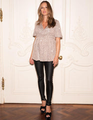 Women Seraphine Leggings &amp; Tights | Matt Coated Maternity Leggings