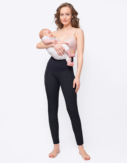 Women Seraphine Lingerie &amp; Shapewear | Black Post Maternity Shaping Trousers