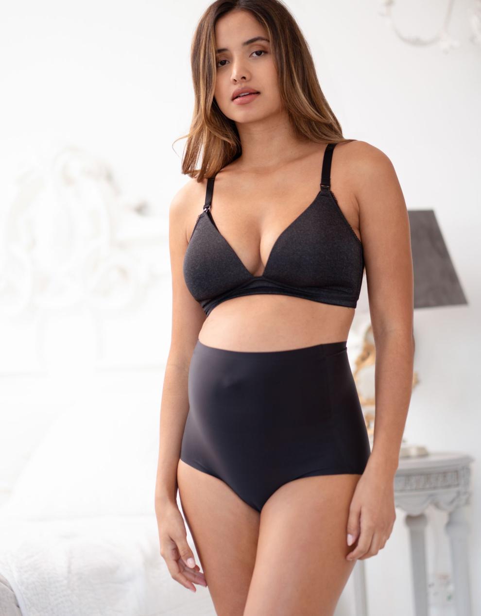 Women Seraphine Lingerie &amp; Shapewear | Charcoal Marl Maternity &amp; Nursing Wireless Bra