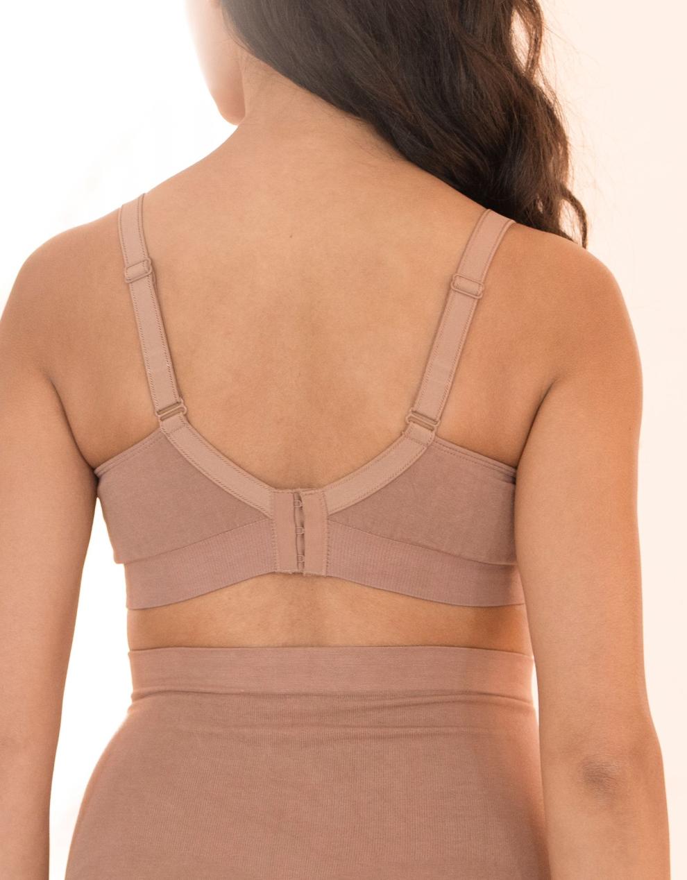 Women Seraphine Lingerie &amp; Shapewear | Twin Pack Seamless Bamboo Maternity-To-Nursing Bras - Cappuccino