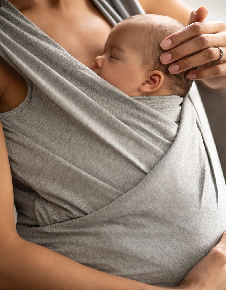 Women Seraphine Loungewear | Grey Marl Cotton Skin To Skin Top