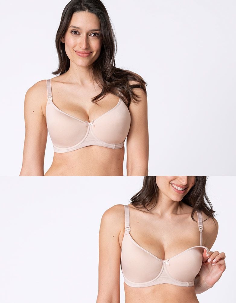 Women Seraphine Nursing Bras &amp; Lingerie | Seraphine Nude T-Shirt Maternity &amp; Nursing Bra