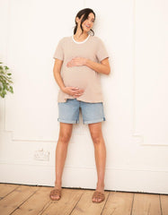 Women Seraphine Shorts | Stretch Denim Over Bump Maternity Shorts