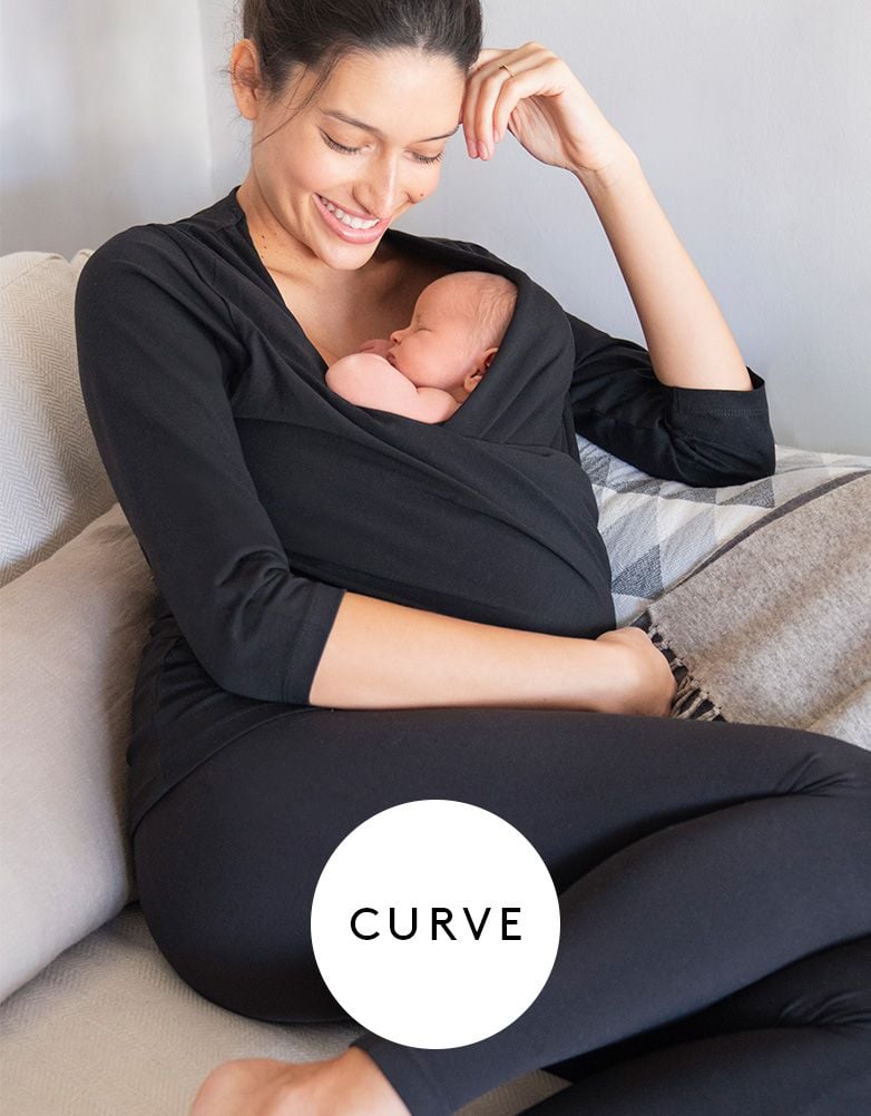 Women Seraphine Skin To Skin | Curve Black Cotton Skin To Skin Top