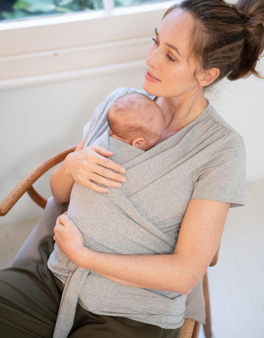 Women Seraphine Skin To Skin | Grey Cotton Short-Sleeve Skin To Skin Top