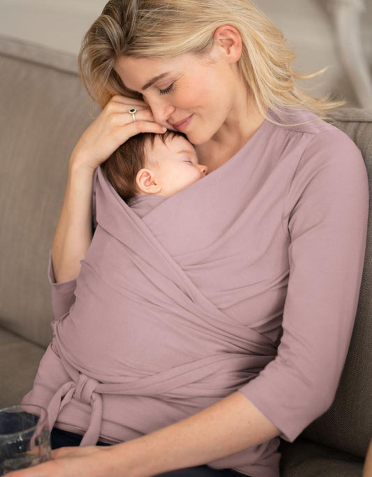 Women Seraphine Skin To Skin | Mauve Cotton ¾ Sleeve Skin To Skin Top