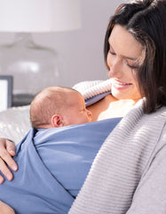 Women Seraphine Skin To Skin | Slate Blue Cotton ¾ Sleeve Skin To Skin Top