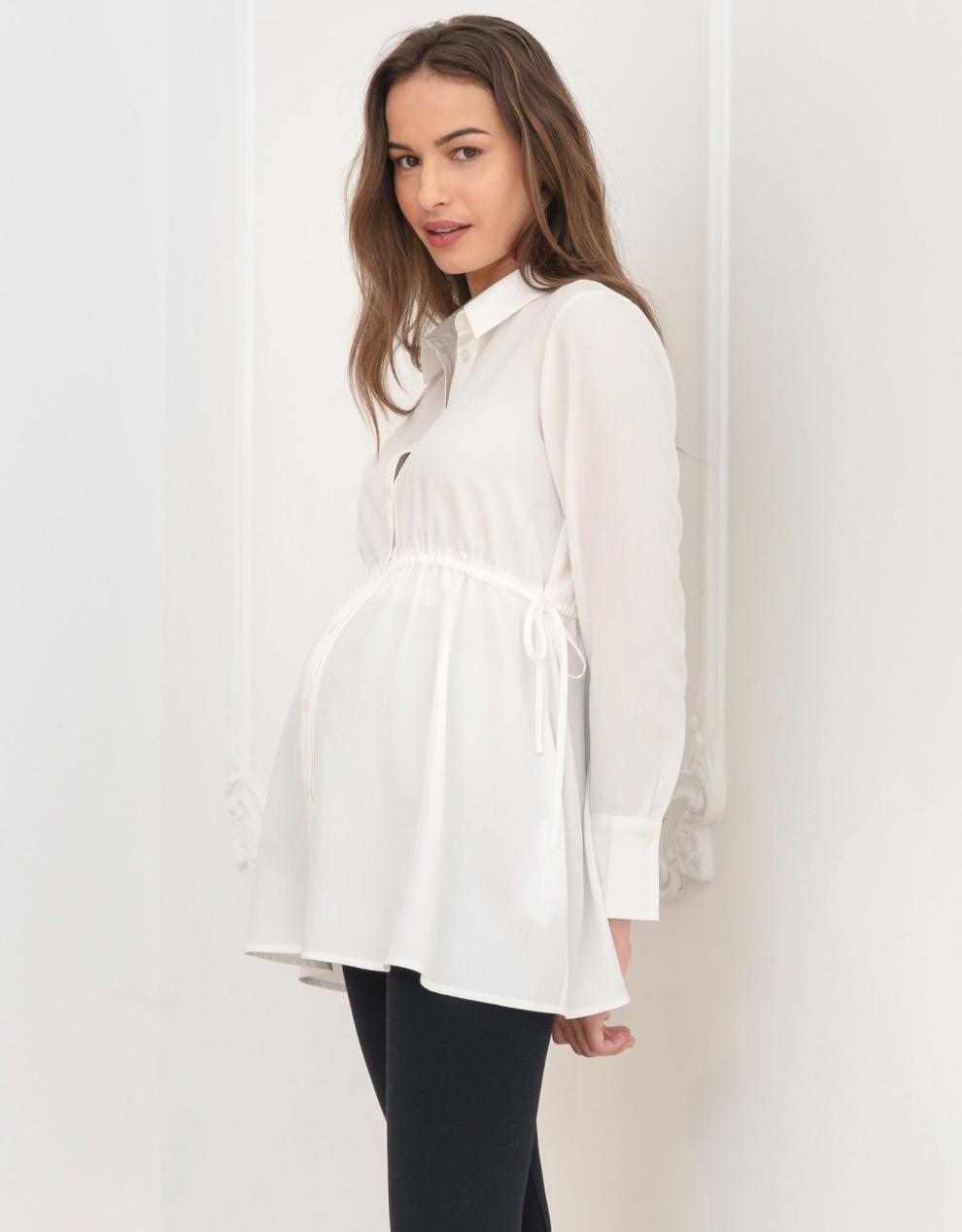 Women Seraphine Tops | Tailored Maternity Shirt